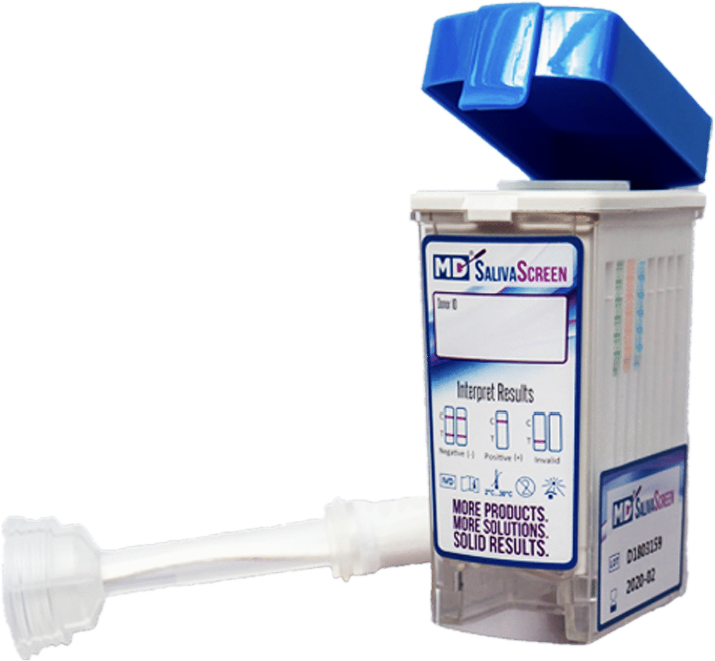 MD SalivaScreen oral fluid drug test cup with collection swab